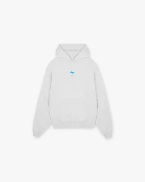 247 Oversized Hoodie - Ash Grey Electric Blue