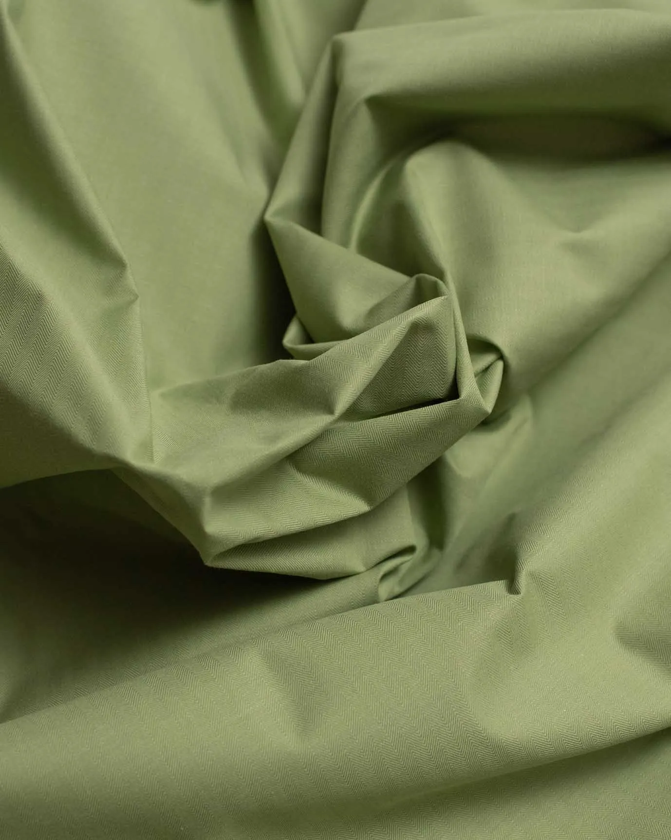 3m Coated Herringbone Pastel Green dry wax cotton