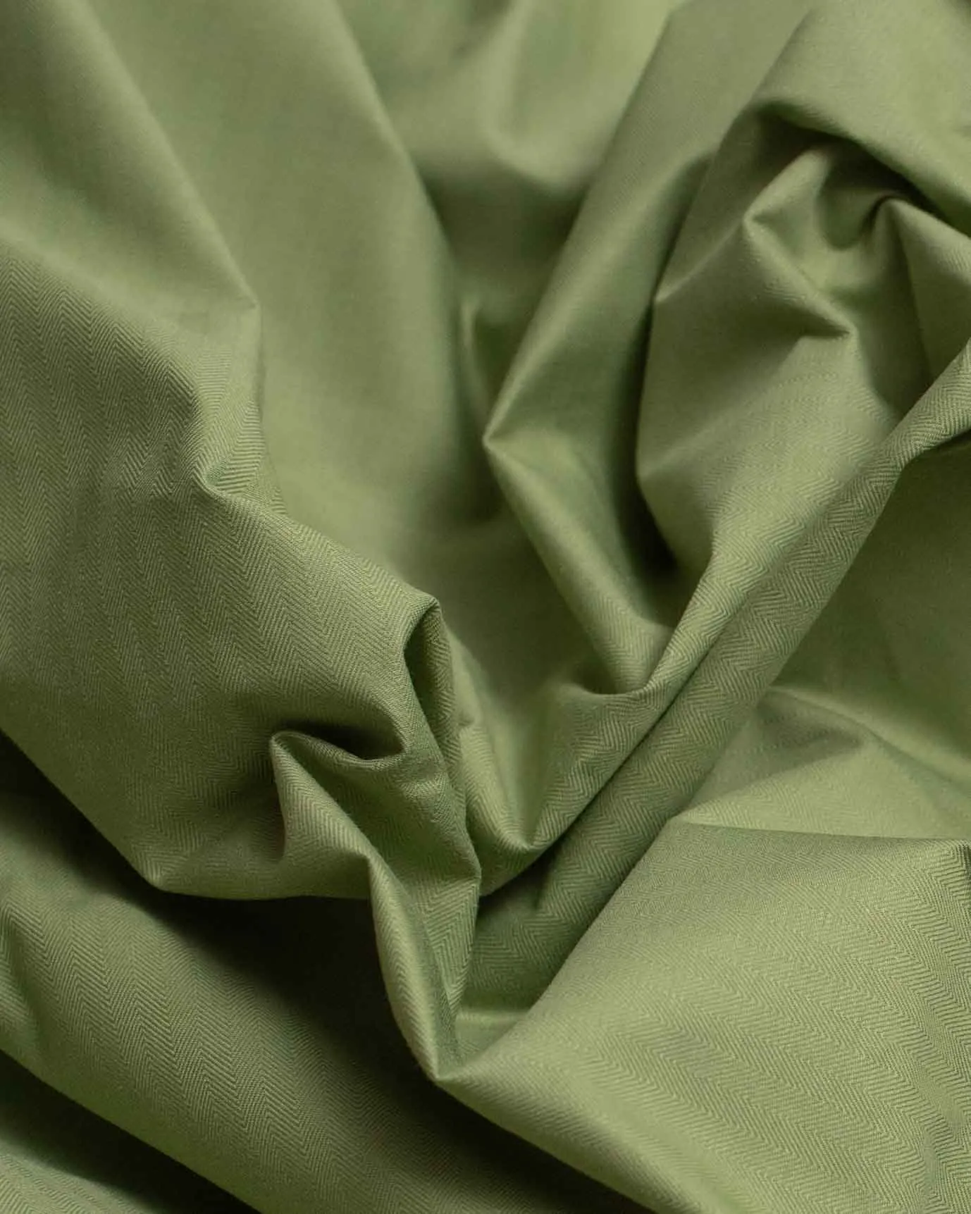 3m Coated Herringbone Pastel Green dry wax cotton