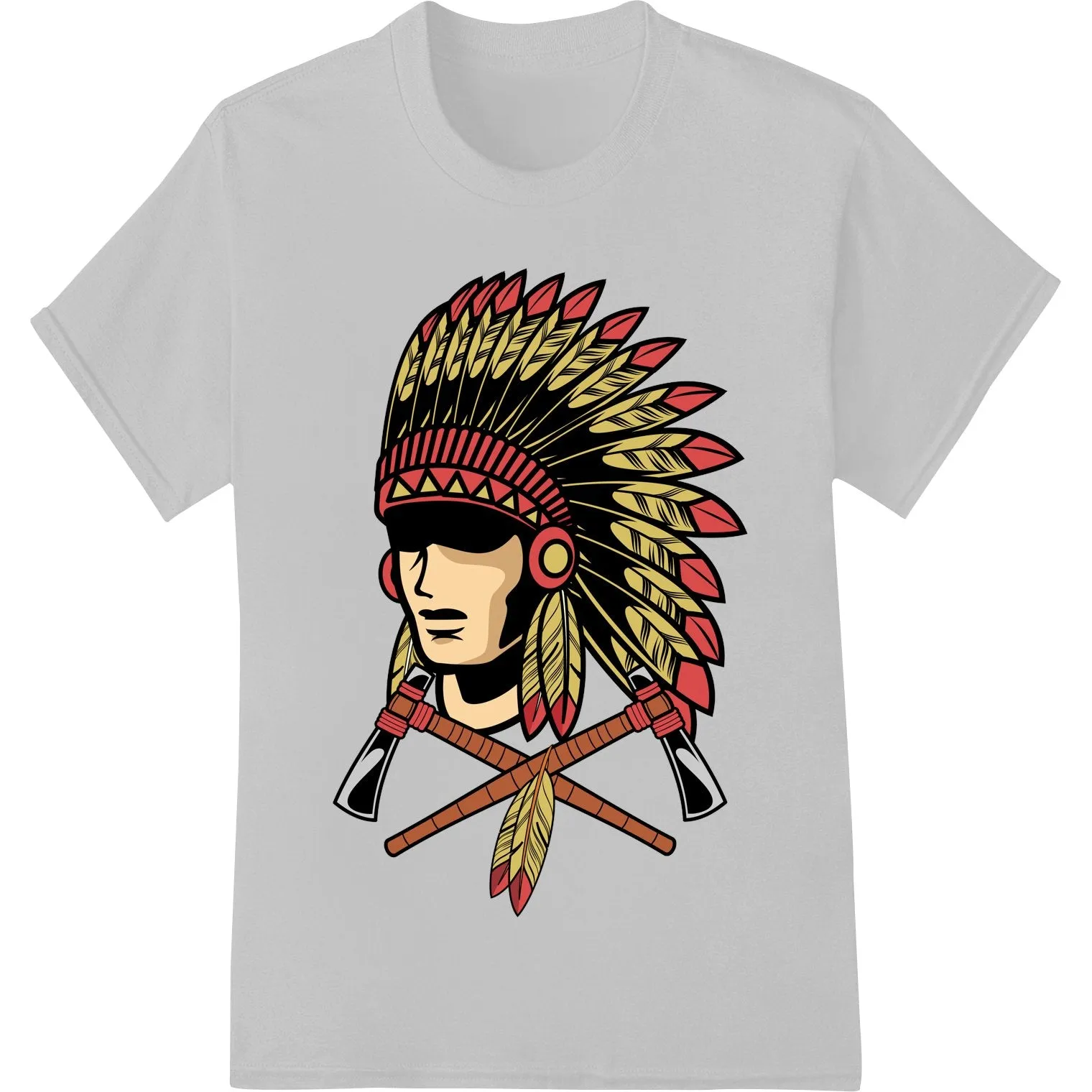 Bold Native American Indian Chief Headdress DTF Print