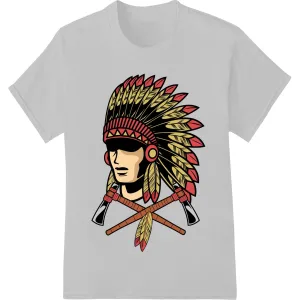 Bold Native American Indian Chief Headdress DTF Print