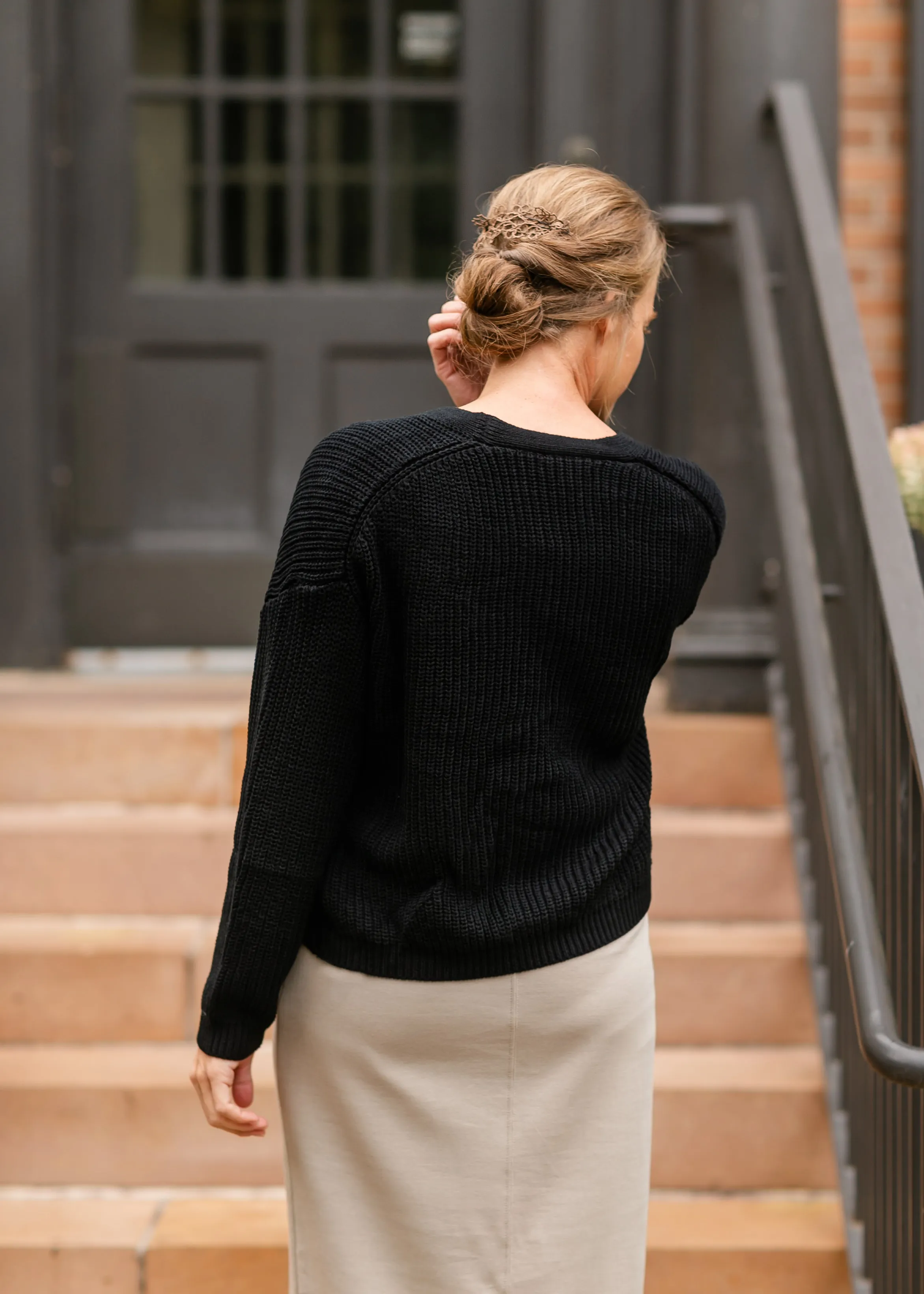 Button Up Black Cardigan