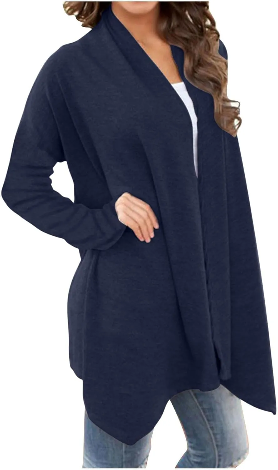Cardigan Sweaters for Women, Casual Long Sleeve Open Front Solid Lightweight Cardigan Spring Oversized Soft Jackets
