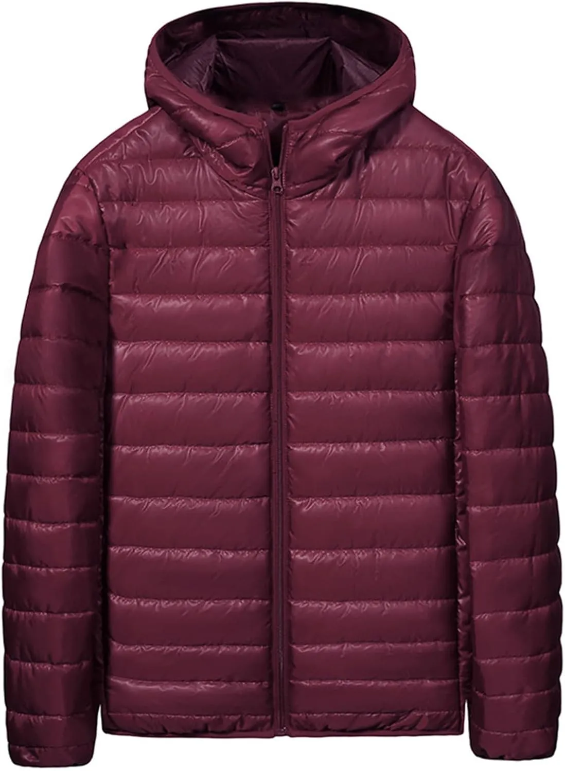 Dgoopd Lightweight Puffer Jacket Men Hooded Packable down Jacket Zip up Quilted Insulated Jackets Warm Winter Jackets