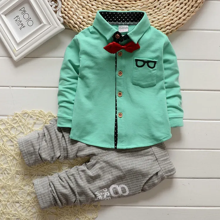 Fall Toddlers Bow-Tie Gentlemens Set