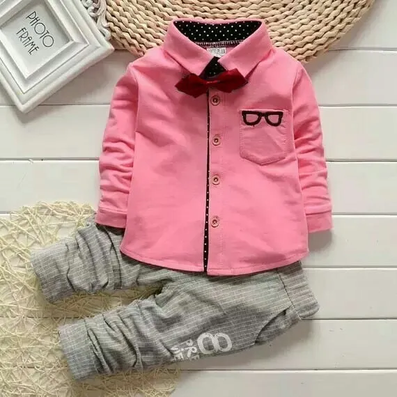 Fall Toddlers Bow-Tie Gentlemens Set