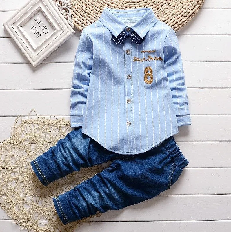 Fall Toddlers Bow-Tie Gentlemens Set