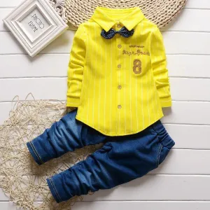 Fall Toddlers Bow-Tie Gentlemens Set