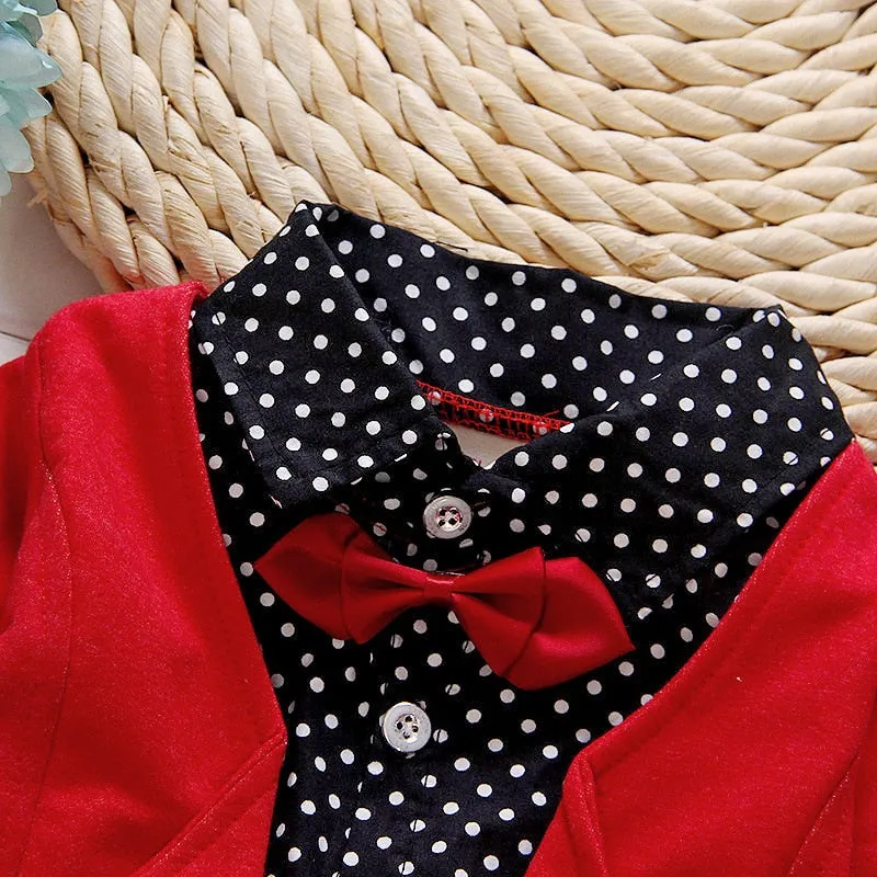 Fall Toddlers Bow-Tie Gentlemens Set