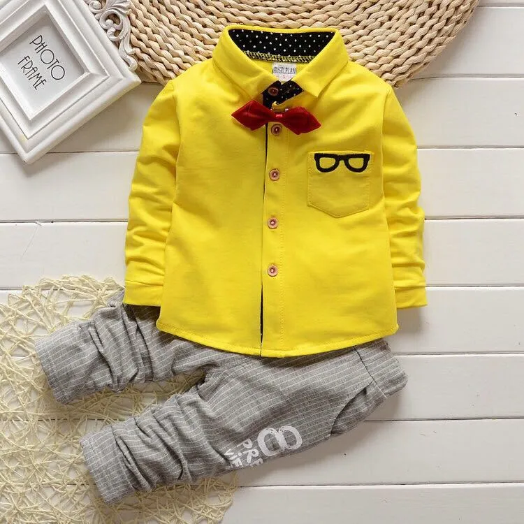 Fall Toddlers Bow-Tie Gentlemens Set