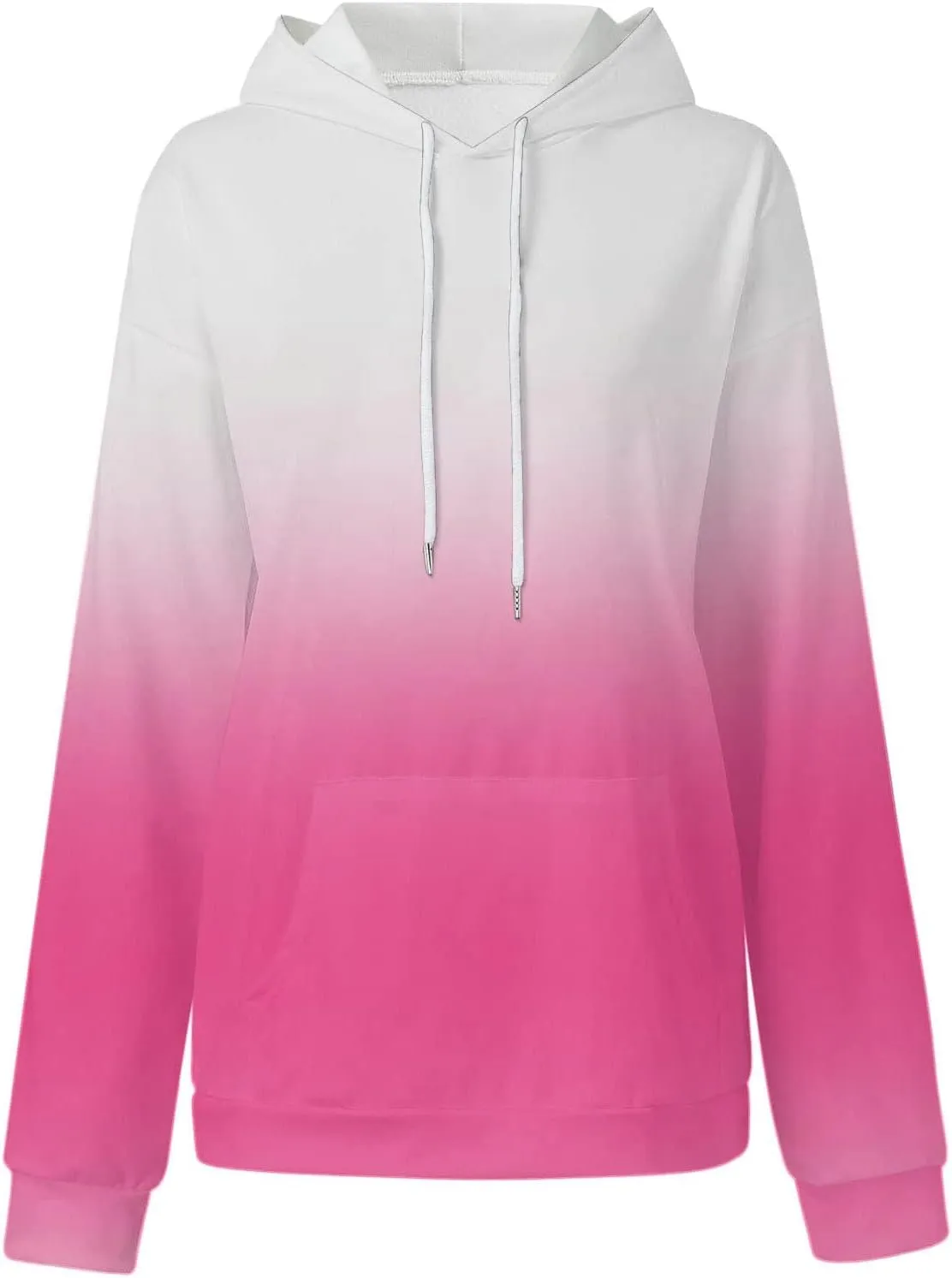 Fashion Tie Dye Hoodies For Women Pocket Long Sleeve Drawstring Oversized Pullover Fall Winter Gradient Sweatshirts