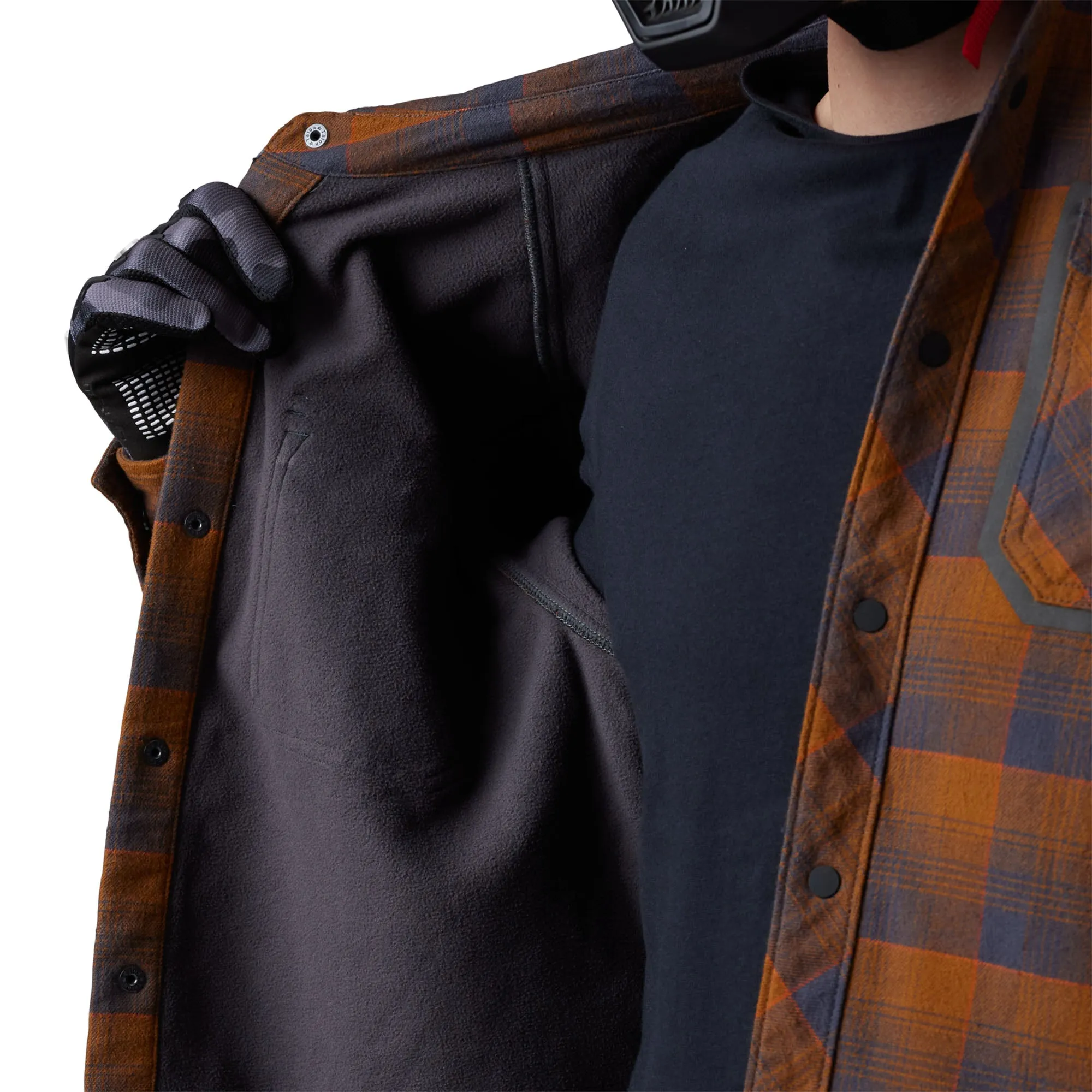 Fox Racing Defend Drive Windblock Flannel Offroad Jacket Nutmeg Brown