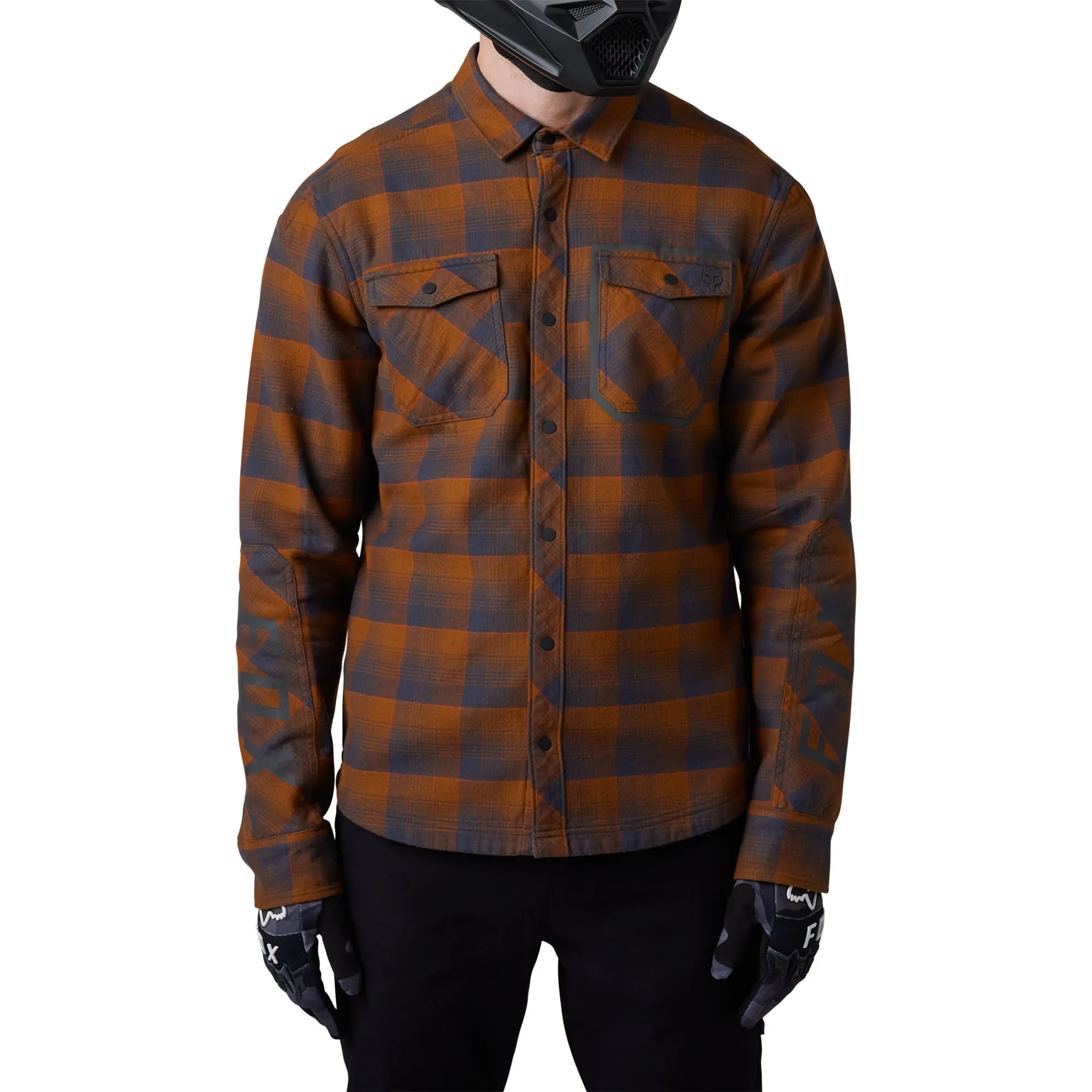 Fox Racing Defend Drive Windblock Flannel Offroad Jacket Nutmeg Brown