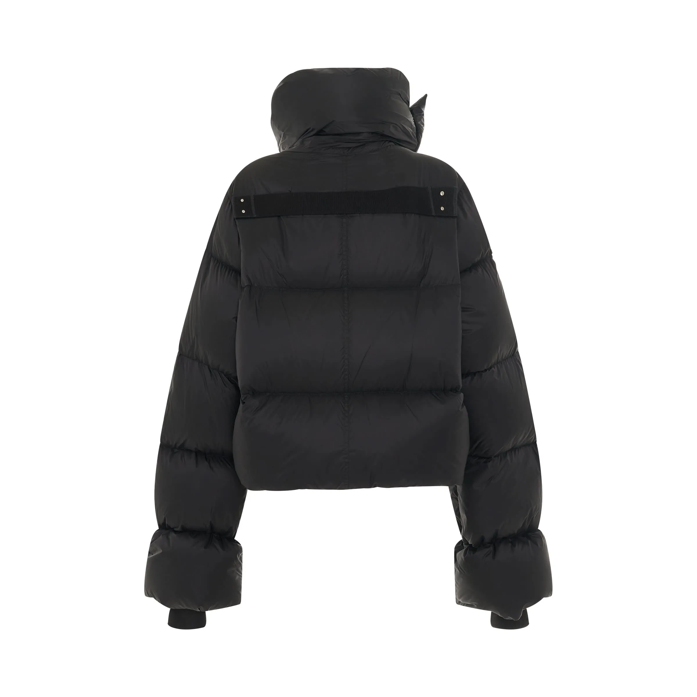 Funnel Neck Down Jacket in Black