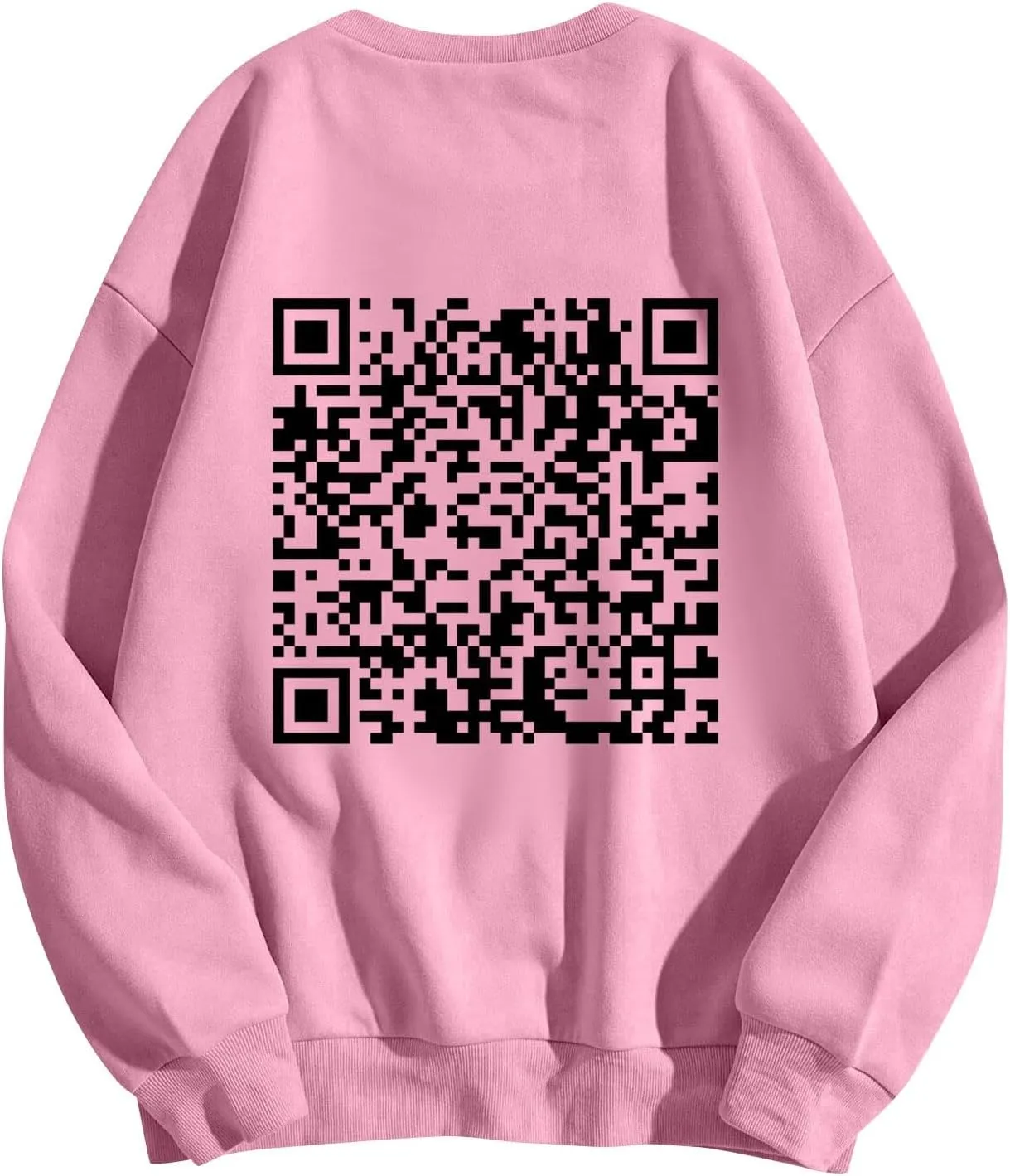 Funny Fu Qr Code Hoodie For Men Humor Fuck You Qr Code Sweatshirt Womens Casual Unisex Hoodies Hidden Message Shirts