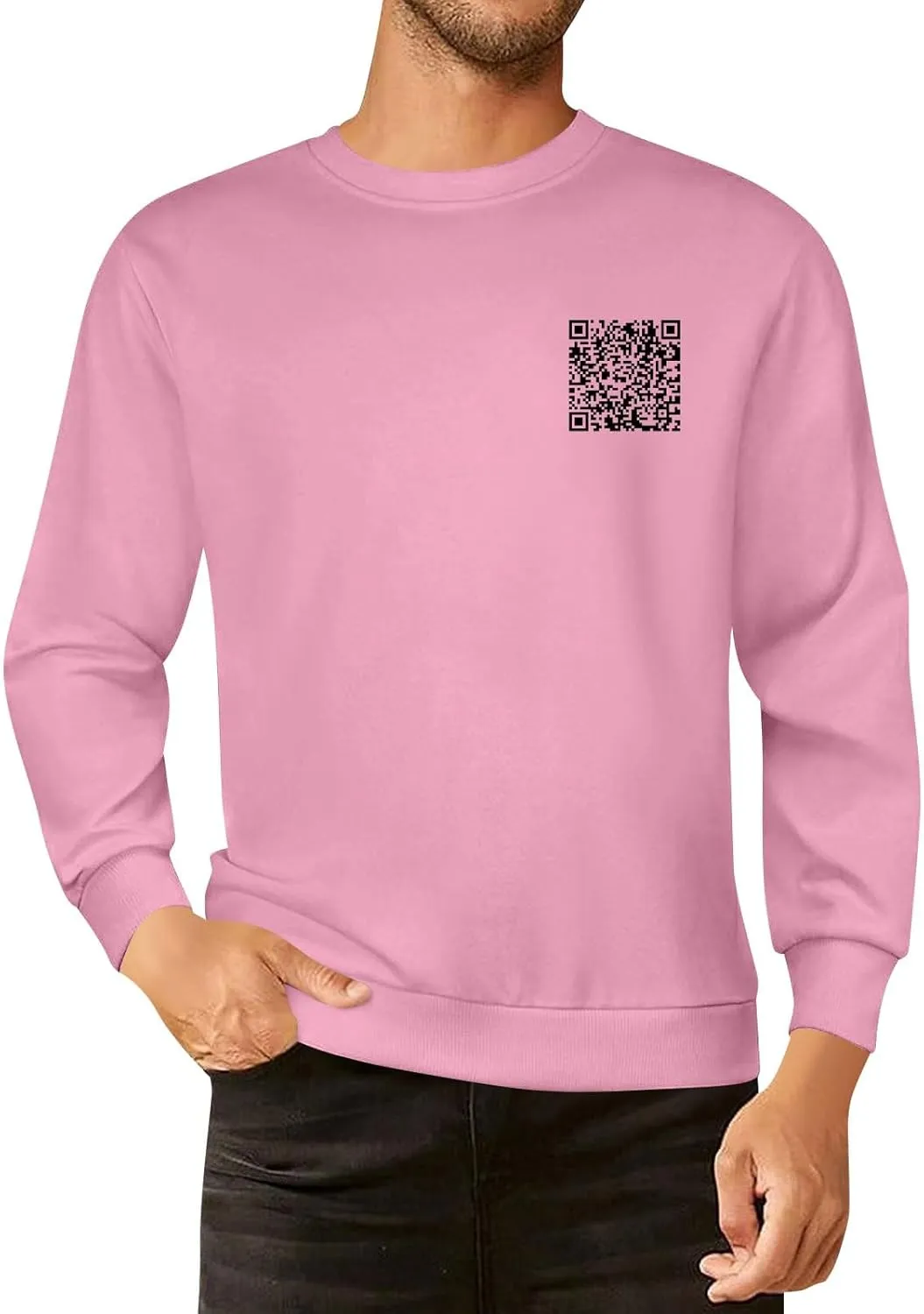 Funny Fu Qr Code Hoodie For Men Humor Fuck You Qr Code Sweatshirt Womens Casual Unisex Hoodies Hidden Message Shirts