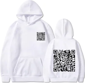 Funny Fu Qr Code Hoodies For Men And Women Stylish Fuck You Qr Code Sweatshirt Unisex Hoodies Hidden Message Shirts