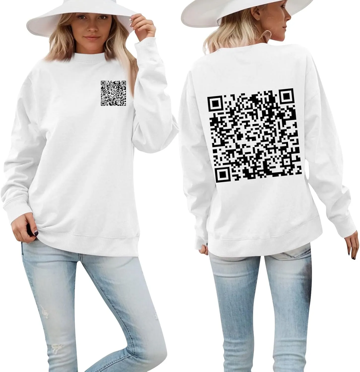 Funny Fu Qr Code Hoodies For Men And Women Stylish Fuck You Qr Code Sweatshirt Unisex Hoodies Hidden Message Shirts