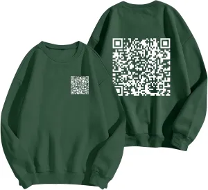 Funny Fu Qr Code Sweatshirts For Men And Women Fuck You Qr Code Hoodie Unisex With Humorous Hidden Message T Shirts