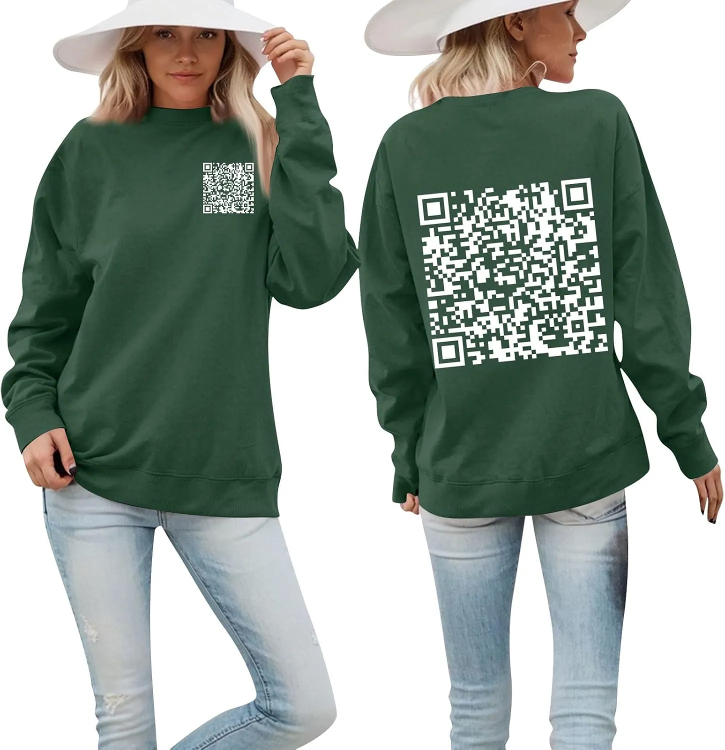 Funny Fu Qr Code Sweatshirts For Men And Women Fuck You Qr Code Hoodie Unisex With Humorous Hidden Message T Shirts