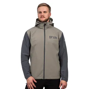 FXR  Khaki Charcoal Ride Pack Jacket Lightweight Front Zip Packable Durable