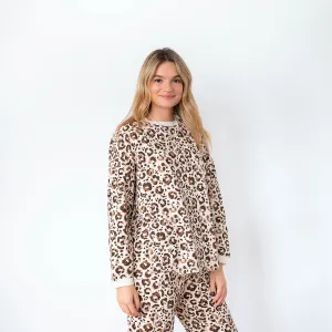 Ladies' White Swan Print Comfortwear Collection Joggers