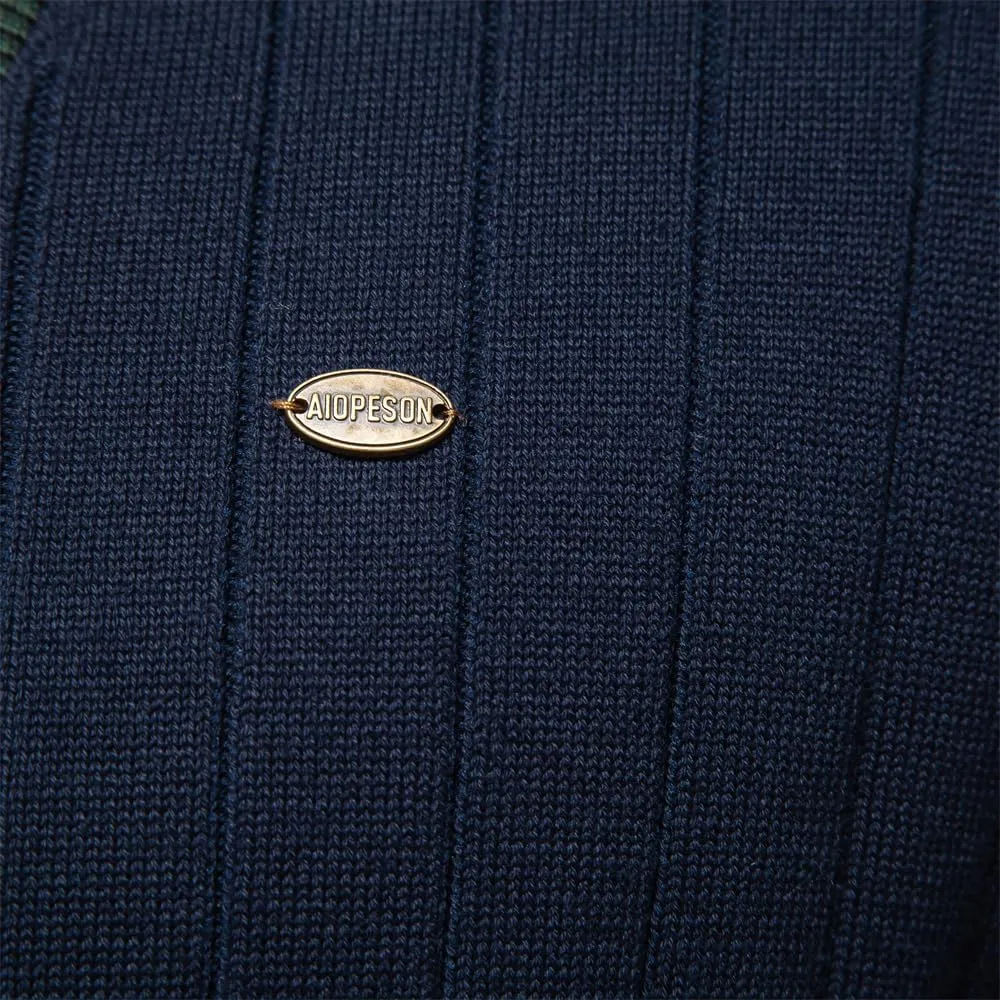 Mens Cotton Cardigan Sweaters Long Sleeve V-Neck Cardigans Button-up Knitted Sweater