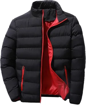 Men's Down Insulated Packable Puffer Jacket Lightweight Packable Puffer Jackets Down Alternative Puffy Coat