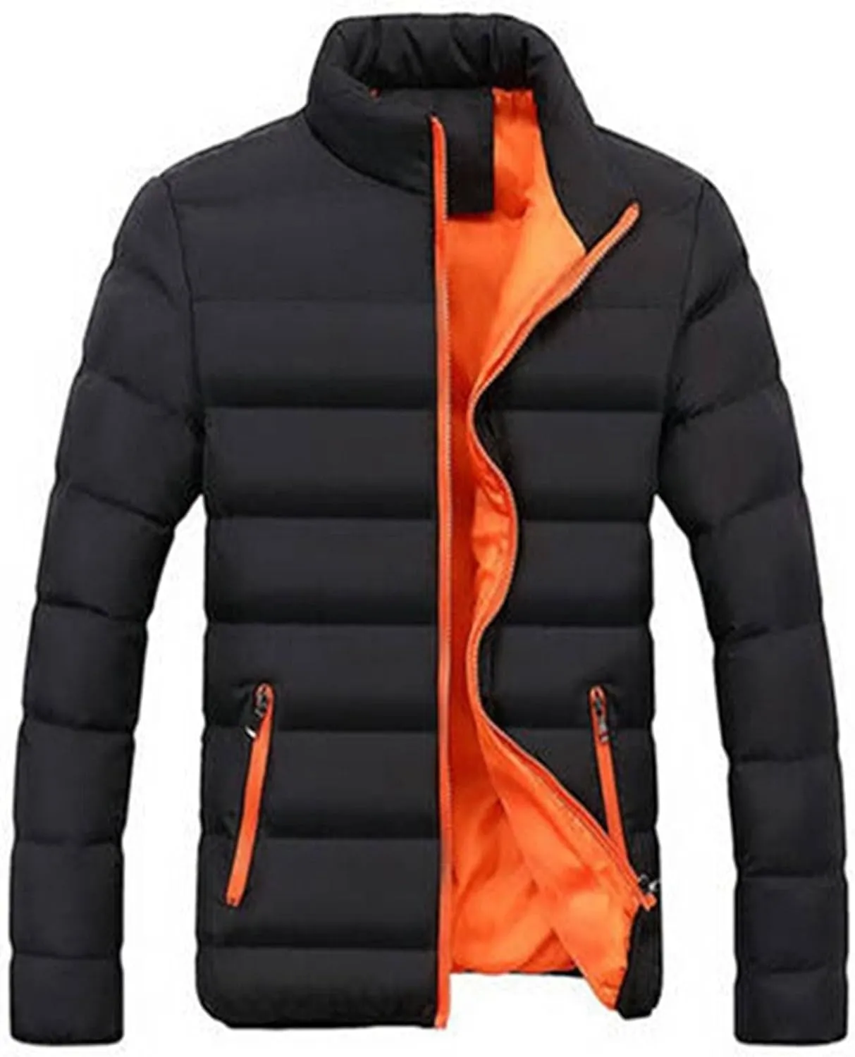 Men's Down Insulated Packable Puffer Jacket Lightweight Packable Puffer Jackets Down Alternative Puffy Coat