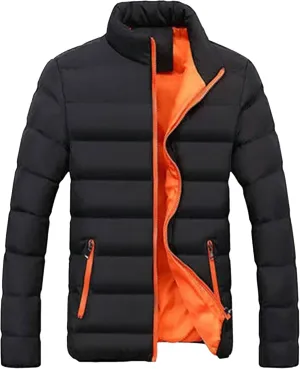 Men's Down Insulated Packable Puffer Jacket Lightweight Packable Puffer Jackets Down Alternative Puffy Coat