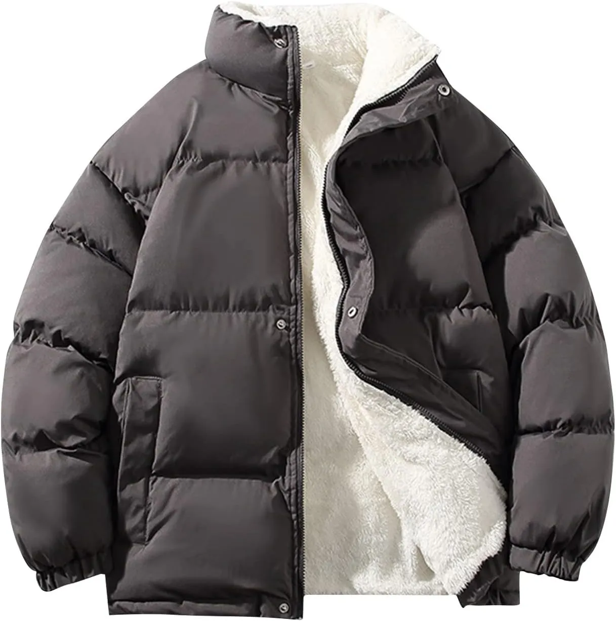 Men's Puffer Jacket Down Alternative Waterproof Winter Bubble Coats Jackets For Men, L-4XL