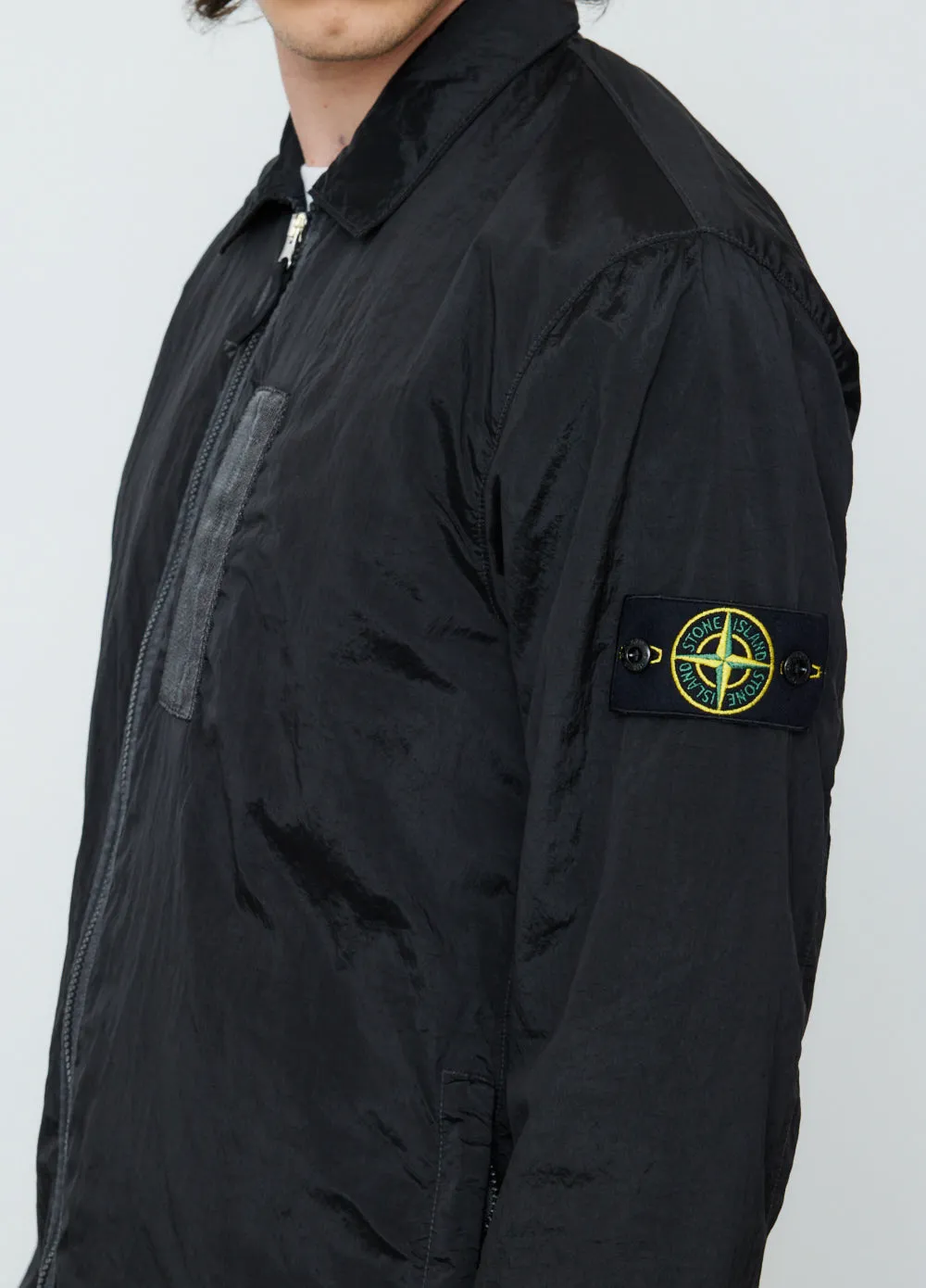 Nylon Metal Zip Overshirt