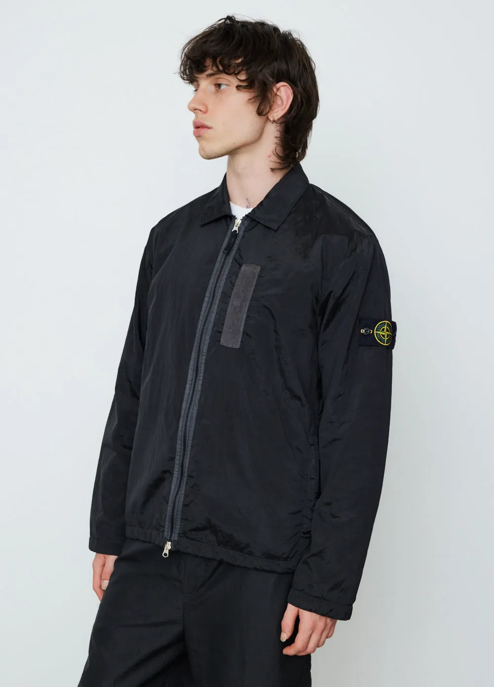 Nylon Metal Zip Overshirt