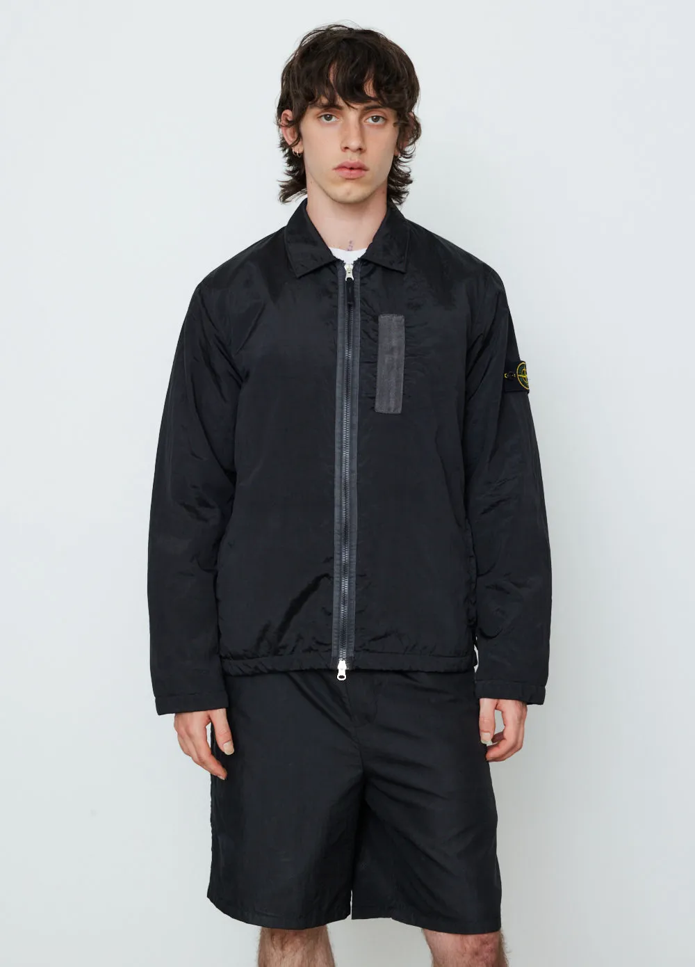 Nylon Metal Zip Overshirt