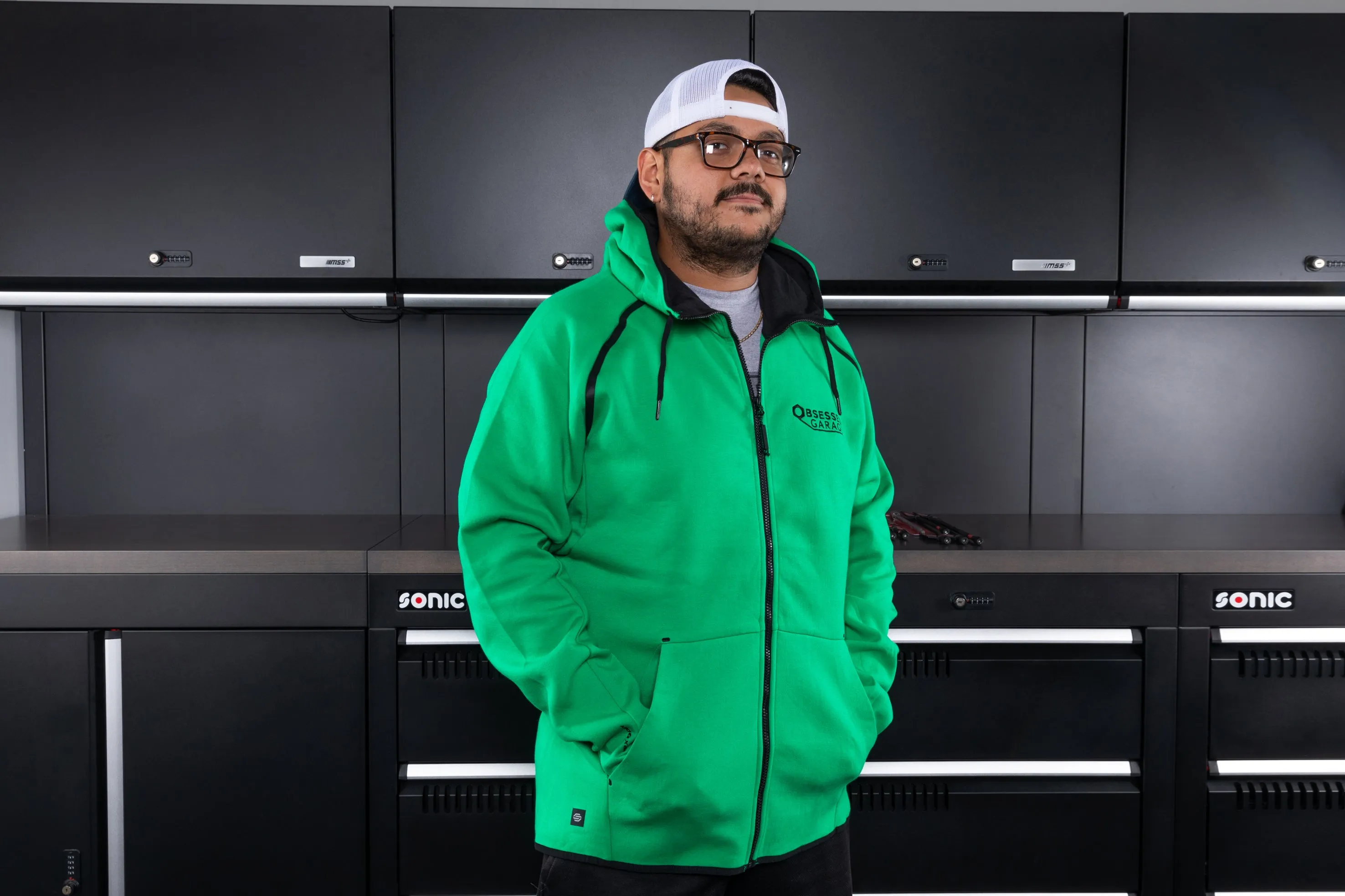 Obsessed Garage Reflex Zip-Up Hoodie