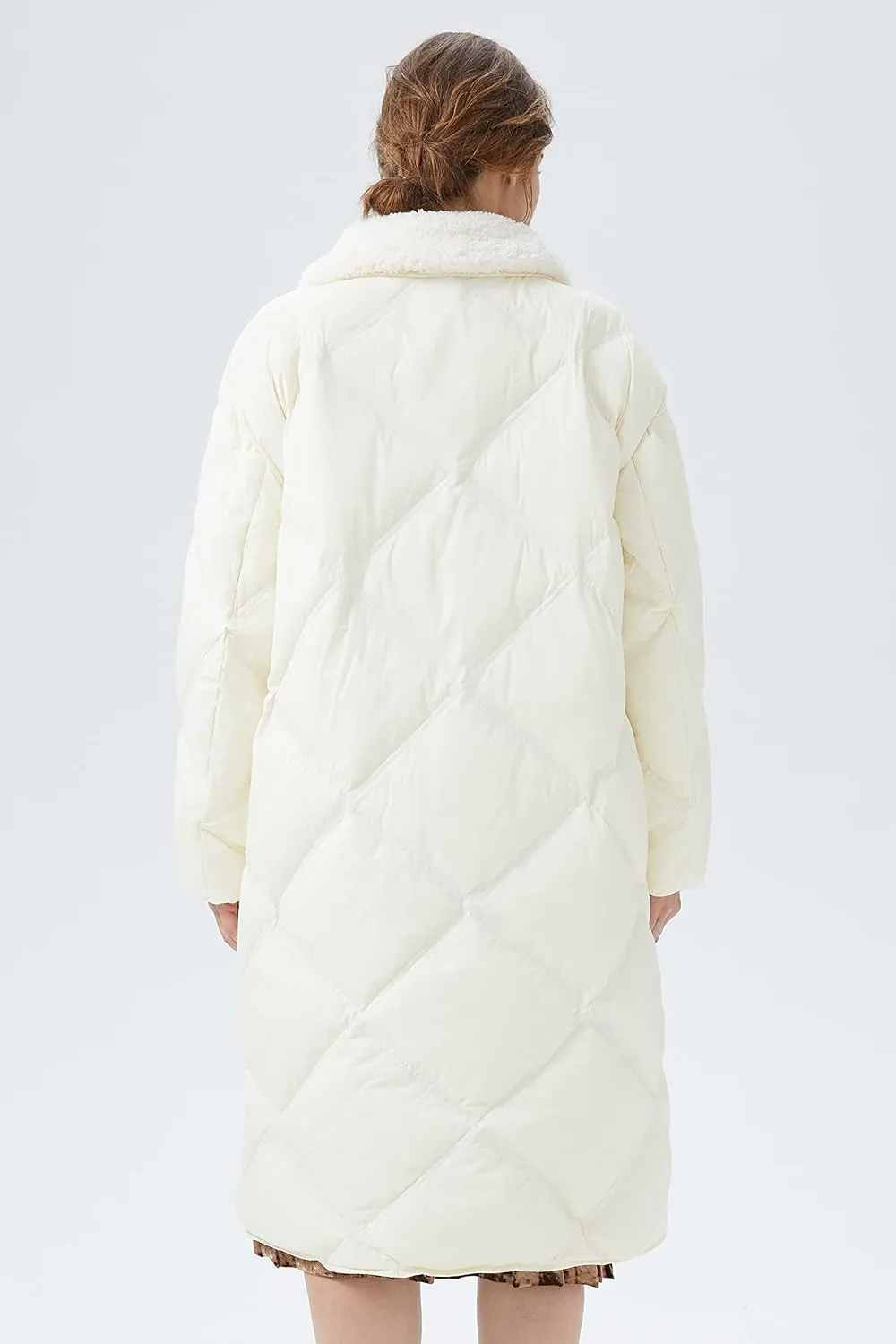 Orolay Women's Lightweight Down Coat Oversize Long Sleeve Puffer Jackets