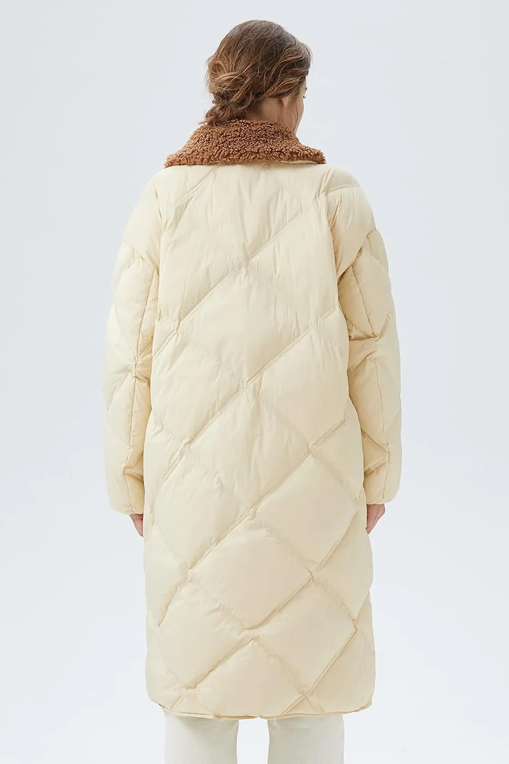 Orolay Women's Lightweight Down Coat Oversize Long Sleeve Puffer Jackets