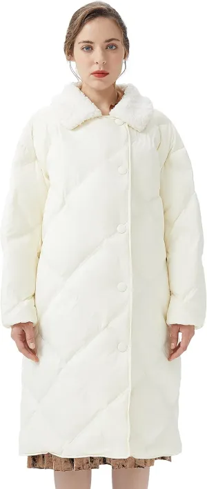 Orolay Women's Lightweight Down Coat Oversize Long Sleeve Puffer Jackets