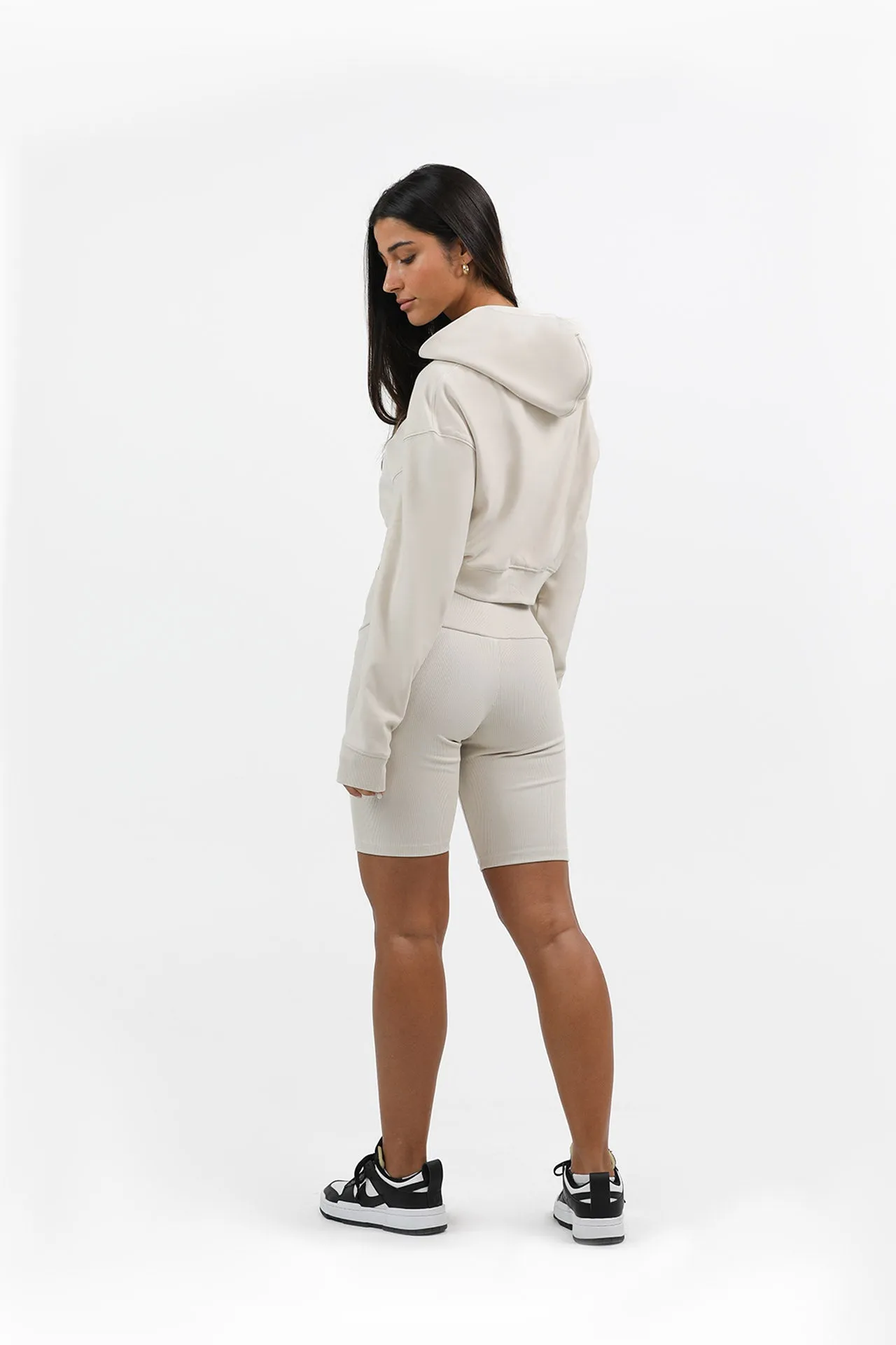 S2J044MI  Oversized Cropped Hoodie