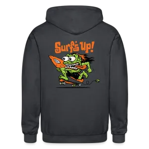 Santa Cruz Surfs UP Heavy Blend Adult Zip Hoodie