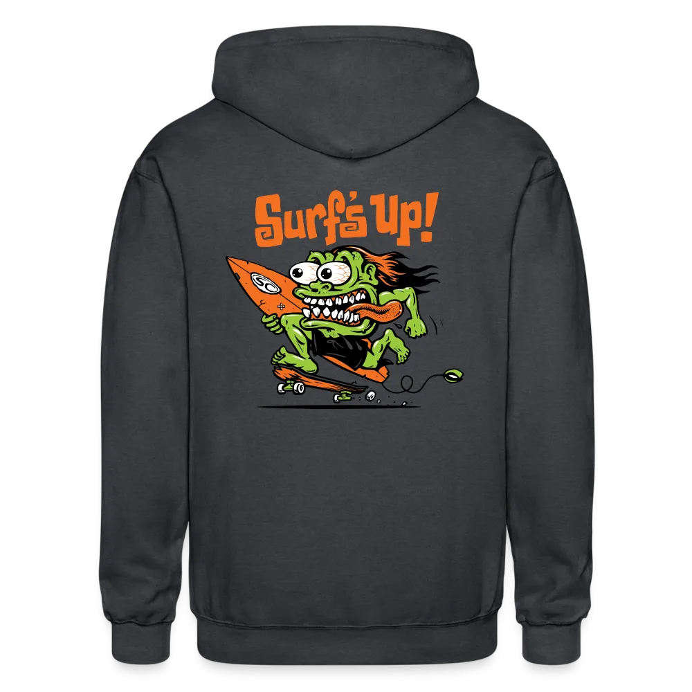 Santa Cruz Surfs UP Heavy Blend Adult Zip Hoodie