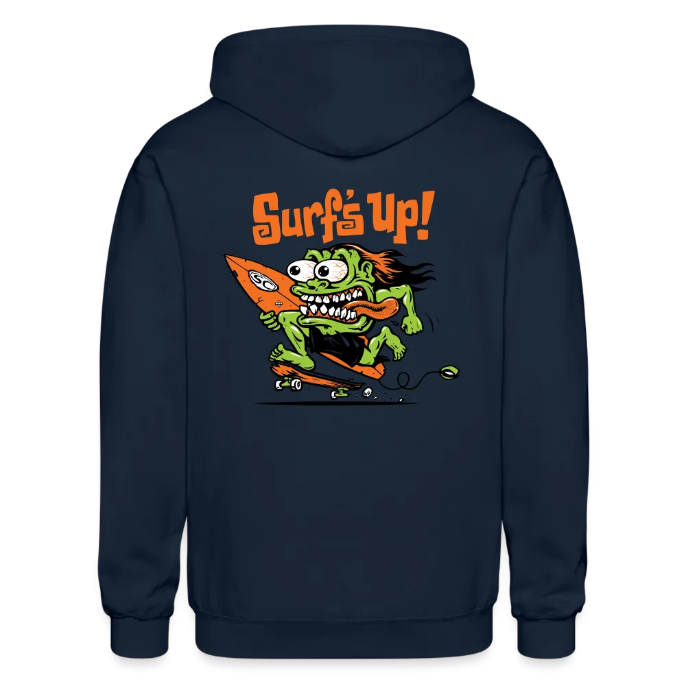 Santa Cruz Surfs UP Heavy Blend Adult Zip Hoodie