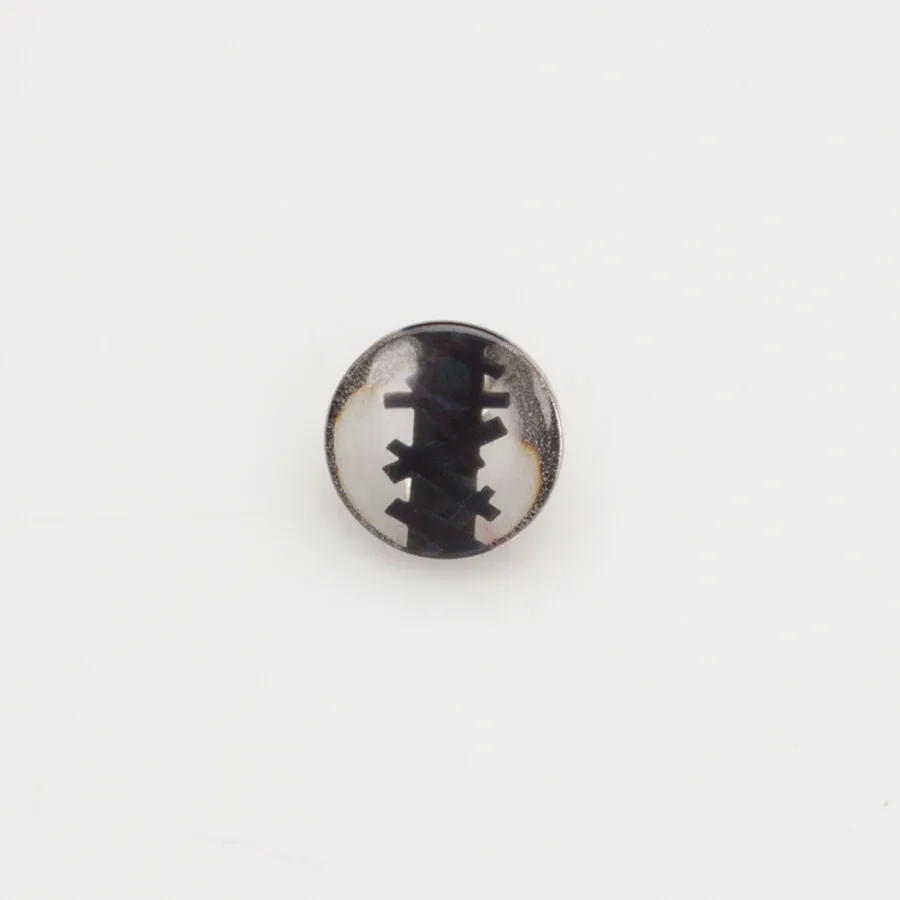 Small Blue 'Matchstick' Clear Button