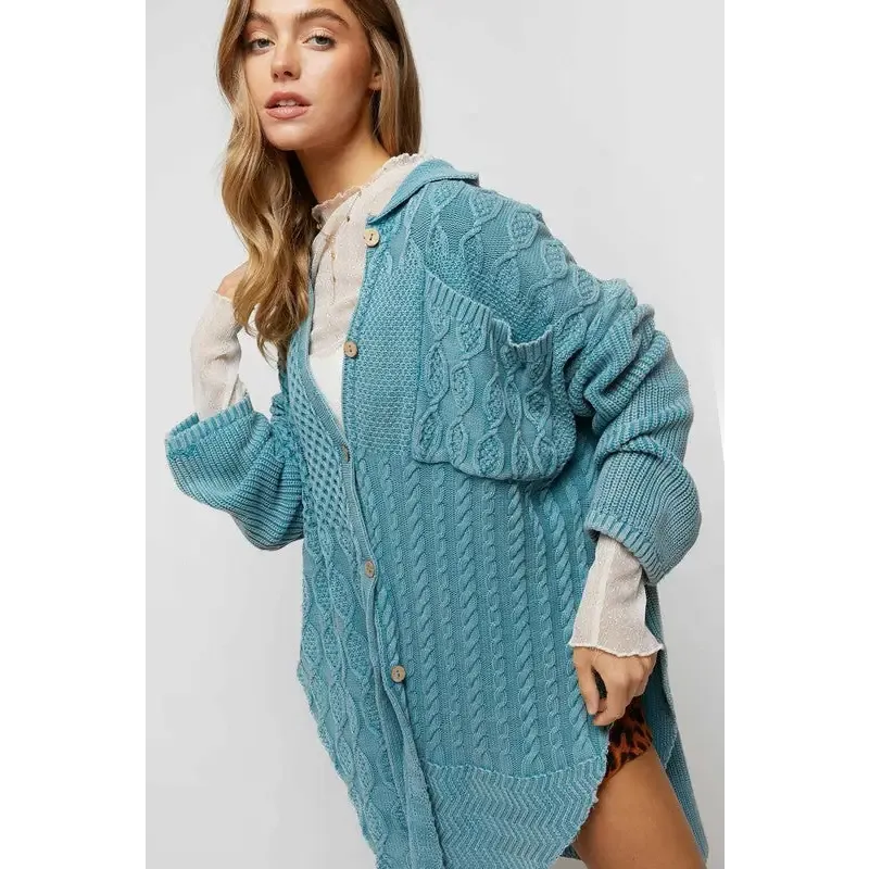 Solid Button Down Cardigan