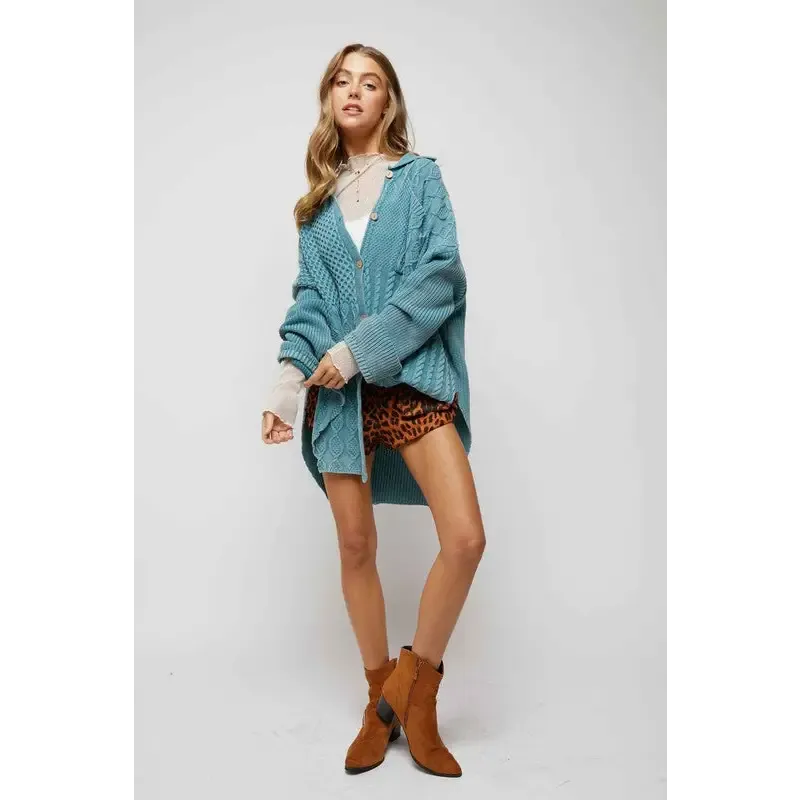 Solid Button Down Cardigan