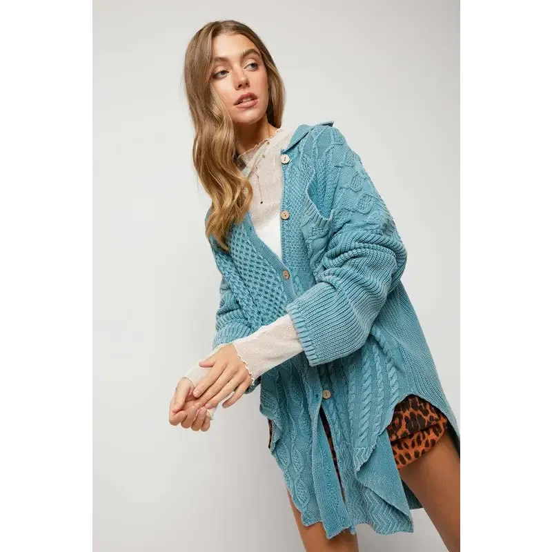 Solid Button Down Cardigan