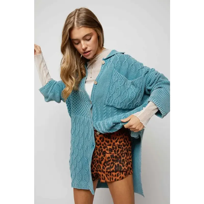 Solid Button Down Cardigan