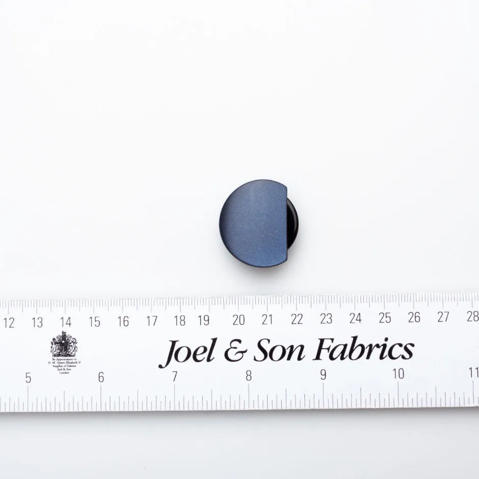 Two-Tone Blue & Black Jacket Button - Large
