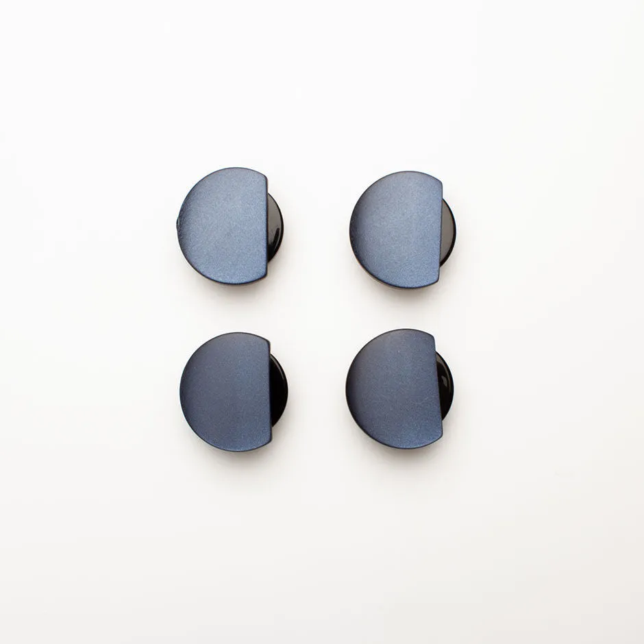 Two-Tone Blue & Black Jacket Button - Large