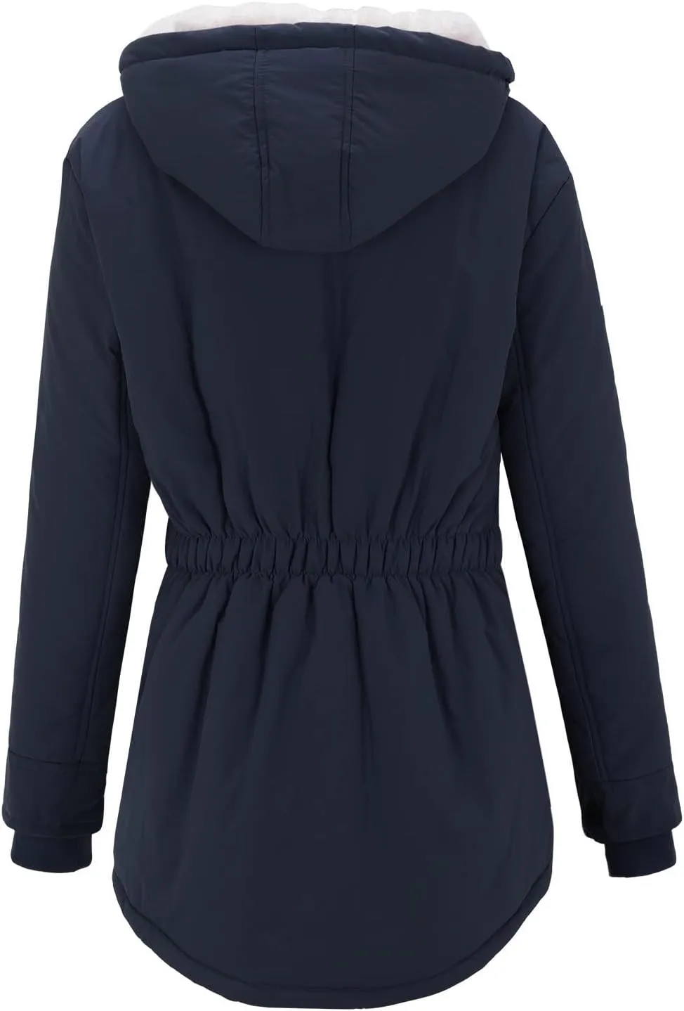 Womens 2024 Plus Size Winter Drawstring Overcoat Long Sleeve with Hood Pockets Outwear Comfort Warm Soft Jacket Coat